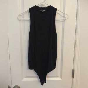 Fashion Nova Black Sleeveless Tank Bodysuit